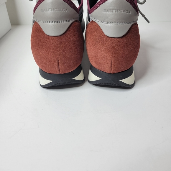 Balenciaga Grey/Burgundy Tess S Gomma Sneaker NIB size 8 / 38 - Picture 7 of 7